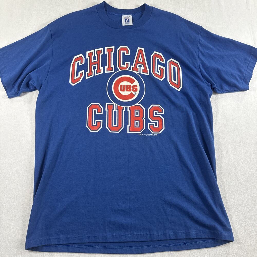 Vintage 80’s Chicago Cubs MLB Logo 7 XL T Shirt Single Stitch Made In USA